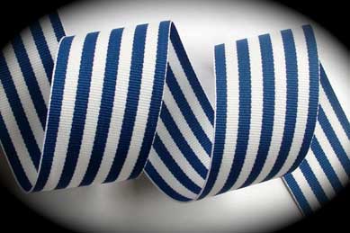 gs9521 (5 yds) 1 1/2" ROYAL/WHITE STRIPES (9 STRIPES)