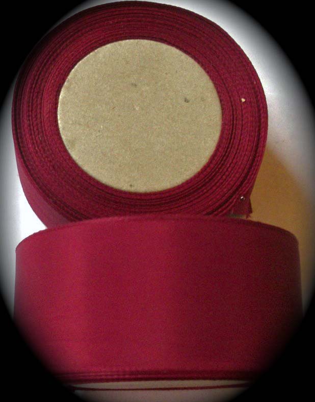 TAFFETA3432-  1 1/2" RAYON  CRANBERRY (3 YD) GORGEOUS VINTAGE