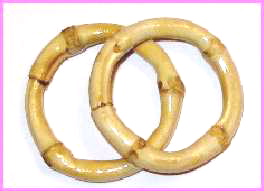 BAM62-1 1/4" Bamboo Rings (Inside Diameter) (pair)