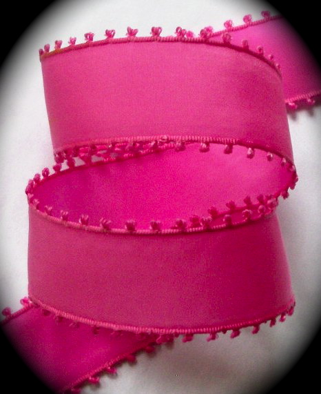 PICOT20 1 " Hot Pink Picot Edge (5 YDS) NYLON