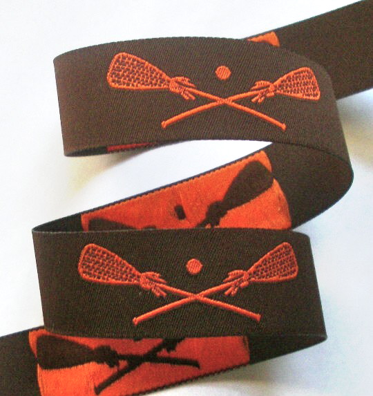 LAX990 1" (3 YDS) Choc. Brown/Orange LACROSSE -RETIRED