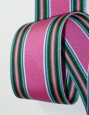 ggs1884 1 1/2" (5 yds) HOT PINK/DK. GREEN/LT.BLUE acetate