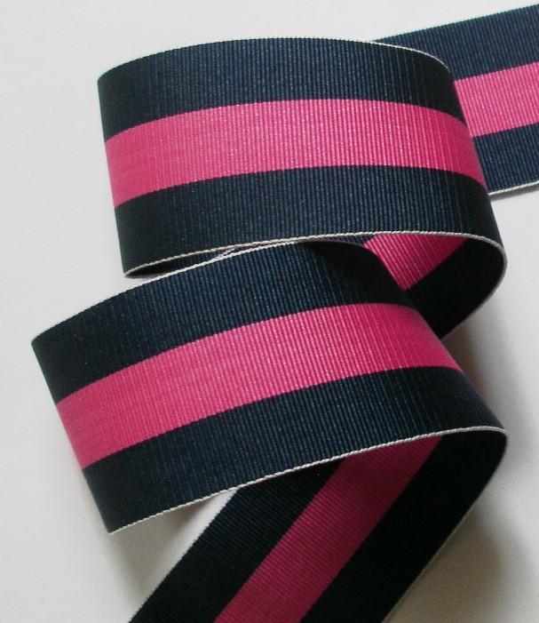 ggs2521c (5 yds) 1 1/2" Navy/Hot Pink SUPER NICE RIBBON