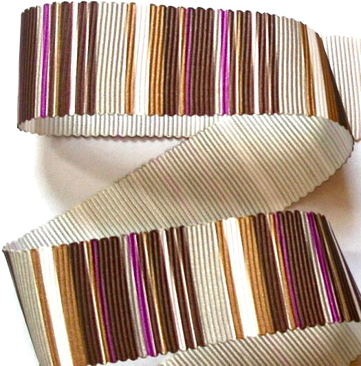 VERTICALBROWN - 1" (3 yds) BRWN/FUSCHIA PETERSHAM GROSGRAIN