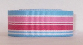 ggs401b 7/8" Blue/Pink/Hot Pink/White (5 yds)