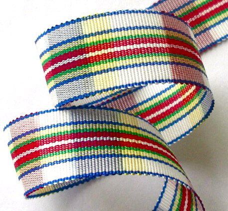 TC68 5/8" ACETATE RED/BLUE/YELLOW/WHITE PLAID (3 YARDS)