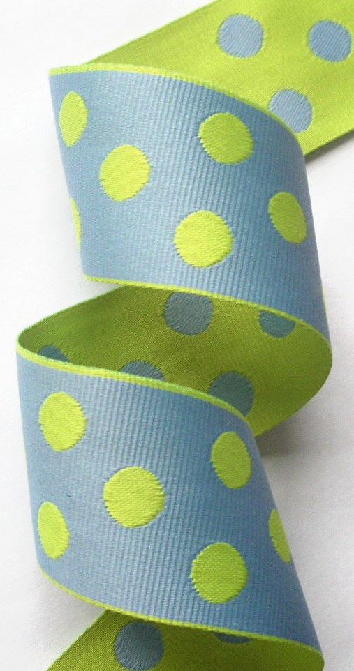 gpd106 1 1/2" Cornflower Blue(Perwinkle) & Lime Green (5 yds)