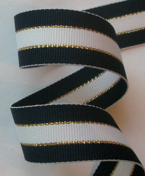 GGS7911-  7/8" NAVY/GOLD/WHITE (5 YDS)