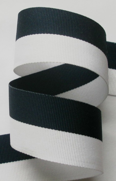 GGS7938 (5 yds) 1 1/2" NAVY/WHITE  Bi Stripe