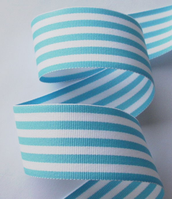 ggs9393 (5 yds) 1 1/2" BLUE/WHITE STRIPES (9 STRIPES)