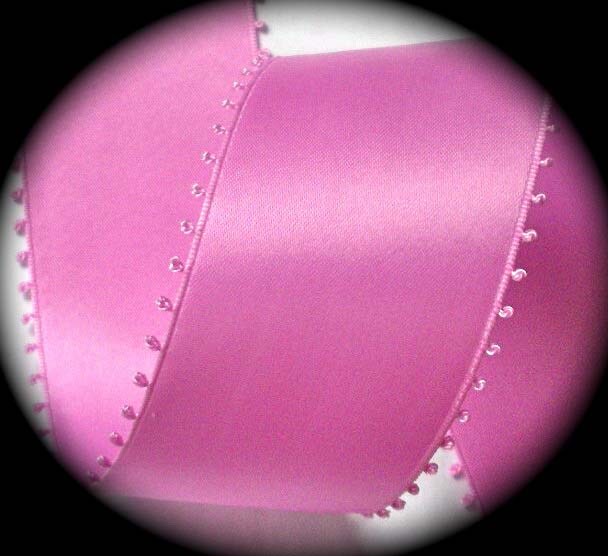 sat23 2" (tip to tip)(PER YD) Pink  DFS Picot  Swiss M