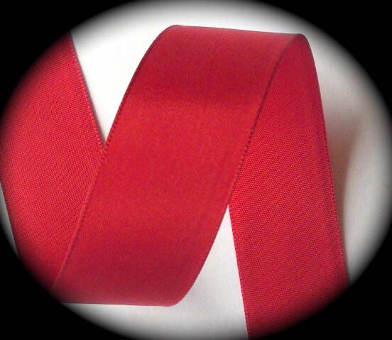 Taffeta - 1" Red 100 % Rayon Washable (5 yds)