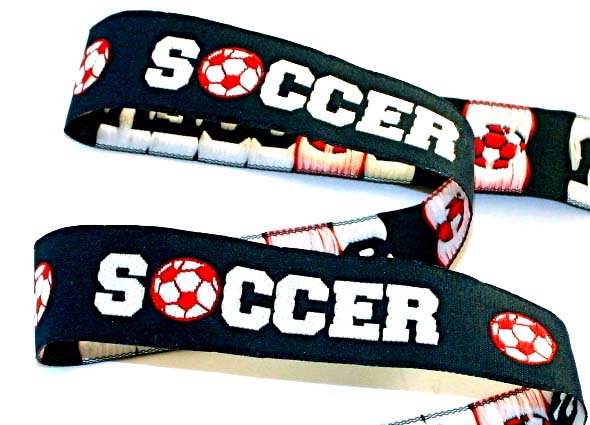 SOCCER - 1" (3 YDS) NAVY/RED/WHITE WORDING