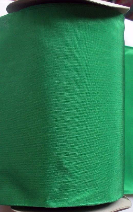 TAFFETA 6 1/4" WIDE GREEN-RAYON BLEND  (PER YD) SWITZERLAND