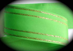 200ac2298 2" (3 yds) Apple/Lime Green./Gold Edge Acetate