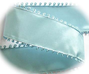 PICOT28 1 1/2" (tip to tip) BLUE Picot Edge RAYON (3yd)