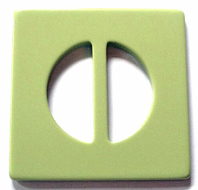 BUCKLE18  1 3/4" (ID) X 3" X 3"- Lt. Lime Acrylic Buckle