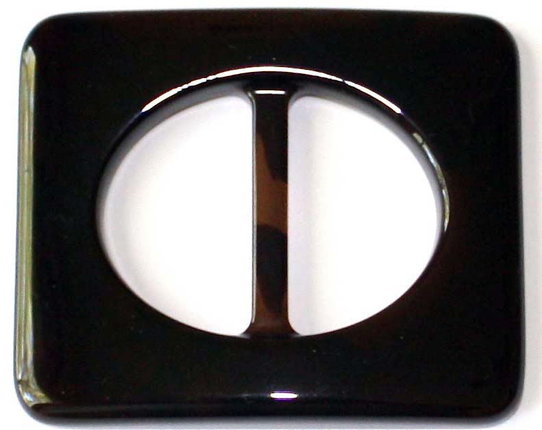 BUCKLE87 1 1/2" (ID) X 2 1/2" H. x 3" W Dark Brown Acrylic