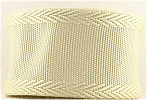 wwj515 1 1/2" (3 yds)  Linen Look- Creme/Creme edge