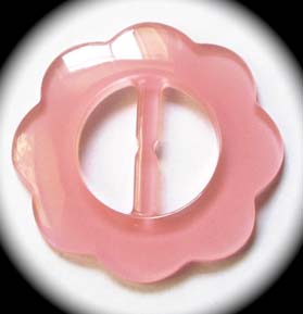 FLW196a 1 1/4" (ID) (10 pieces) Pink Flower Buckle