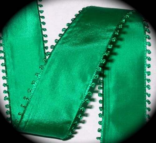 PICOT29 1 1/2" (tip to tip) JADE Picot Edge RAYON (3 yds)