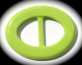 BUCKLE 1" (ID) X 1 3/8" H X 2 3/8"W LIME GREEN Buckle25