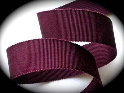 SOLID6181 15/16" PLUM RAYON/COT (3 YDS) GROSGRAIN