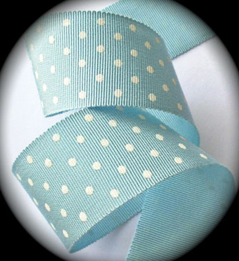 DOTS 1 1/2"  LT. BLUE/WHITE SWISS (3 YDS) RAYON/COTT