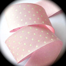 DOTS 1 1/2"  LT. PINK/WHITE SWISS (3 YDS) RAYON/COTT