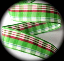 tc1 5/8" Apple Green/Red/White (20 yd. roll)